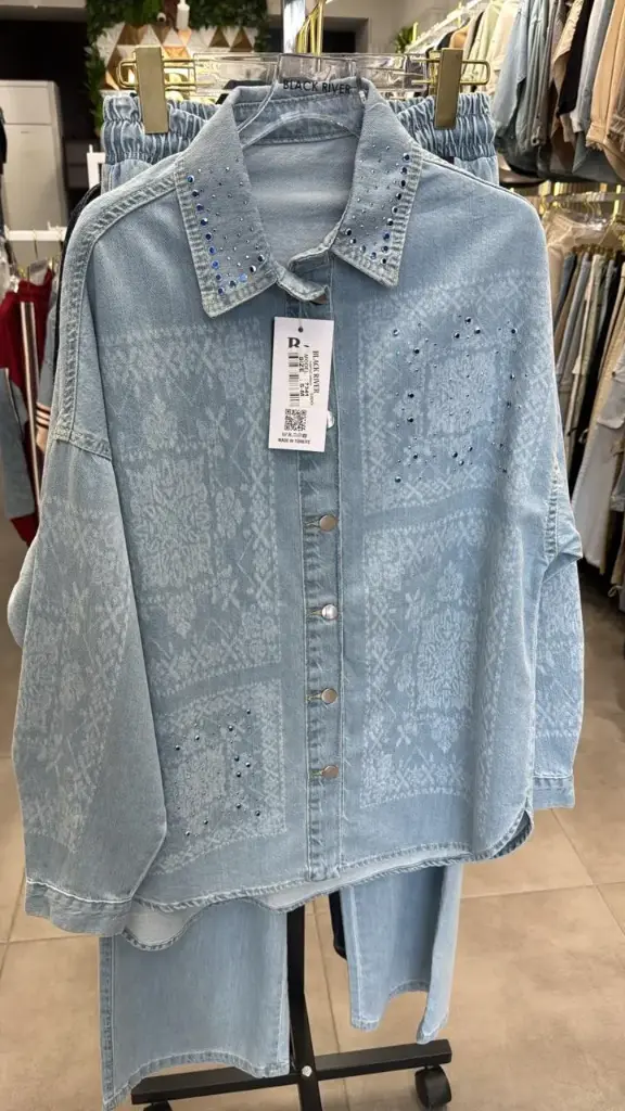 Three Piece Jeans Tracksuit Set