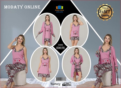 [110104005-00658] Kimono Five Piece Set